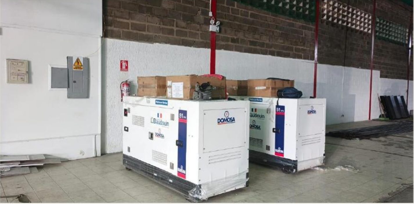 Industrial generators prepared for temporary power supply